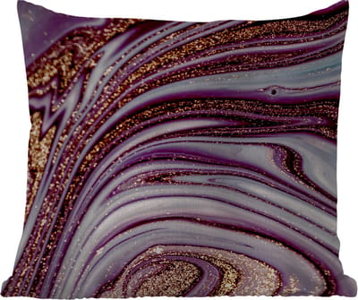 Tuinkussen - Marmer - Roze - Goud - Glitter - Marmerlook - Luxe - 40x40 cm - Weerbestendig