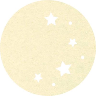 Sterrenhemel vilt onderzetters - Creme - 6 stuks - ø 10 cm - Kerst onderzetter - Tafeldecoratie - Glas onderzetter - Cadeau - Woondecoratie - Tafelbescherming - Onderzetters voor glazen - Keukenbenodigdheden - Woonaccessoires - Tafelaccessoires