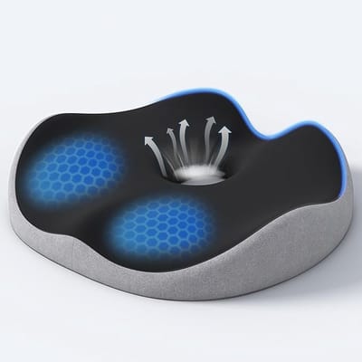 Dailygoods- Zitkussen Orthopedisch - Donut Kussen - Stuitkussen - Traagschuim - Antislip - Ademend en Wasbare Hoes - Donutkussen