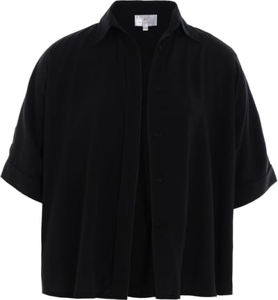 Knit Factory Nova Dames Blouse - Casual Dames Blouse - Gemaakt van 100% modal viscose - Zacht en Rekbaar - Zwart - 36/38