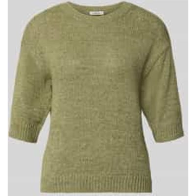 relaxed fit gebreide pullover van katoenmix