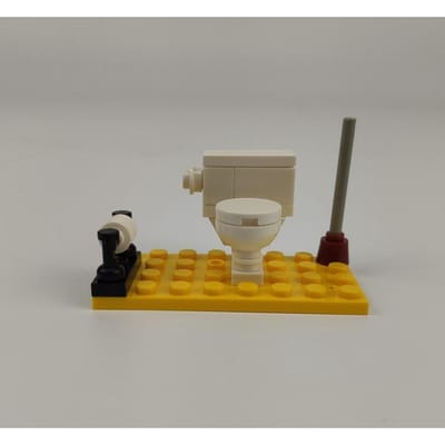 Vergrendelend Stad MOC Meubels Badkamer Openbaar Toilet Bouwstenen Speelgoed voor Kinderen Blokken Bouwen DIY Componenten Leercadeaus