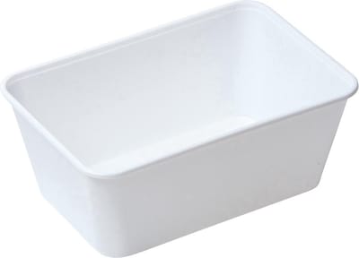 Bakje met Deksel - 100 stuks - 1000ml - Magnetronbakje - Saladebakje Met Deksel - Wit Bakje - Tapas - Diepvriesbakjes - Vershoudbakjes - Vershouddoos - Lunchbox - Wit