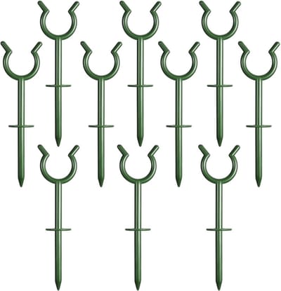 Tuinslanggeleider - Slangsteun Houder - Gazon Irrigatie - Weerbestendig Materiaal - 19 cm Lengte - Groen