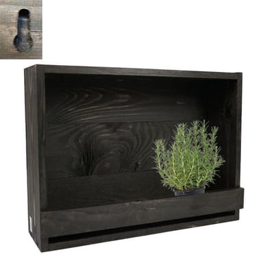 Esschert Design plantenrek zwart hout, 39 cm.