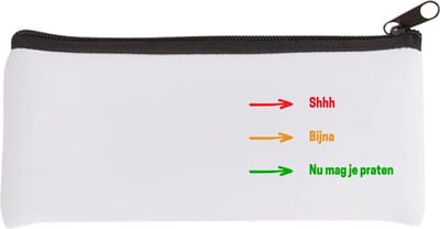 Akyol - shhh, bijna, nu mag je praten Etui - Quotes - mensen die houden van quotes - grappige tekst - quotes - verjaardag - cadeau - kado - geschenk - 20 bij 9 cm