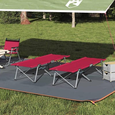 Opvouwbaar campingbed - Klapbed slaap - Outdoor ontspanning - Waterafstotend weefsel - 194 x 625 cm - Rood