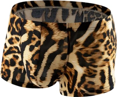 LekkerStout Panterprint Boxershort - Bruin/Zwart - Sexy Herenondergoed | L | ( LS222 )