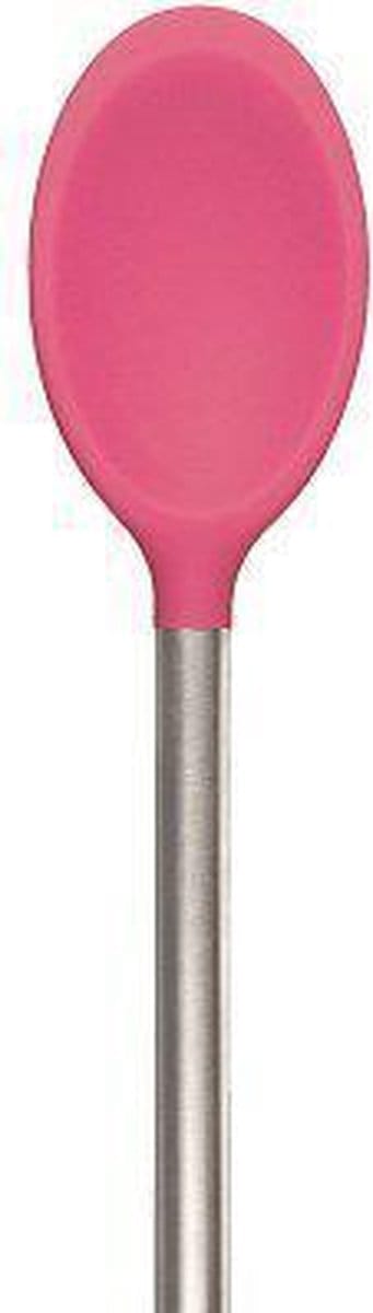 Tovolo Keukenhulp RVS siliconen lepel met RVS handgreep Fuchsia