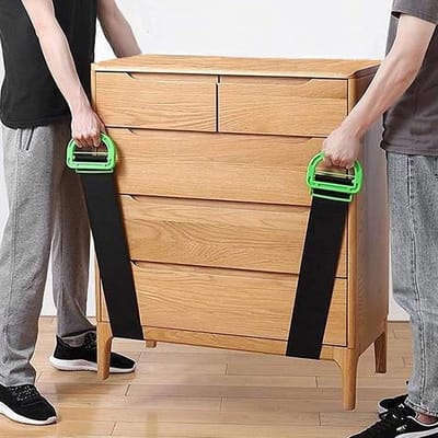 Set of 2 Carry Straps, Lifting Belt, Heavy Load, Adjustable Carrying Strap, Moving Belt for Furniture, Boxes - ShopVlot