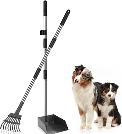 RUX® Hondenpoepschep - Honden - Hondenpoepzakjes - Zwart - 17cm x 18cm x 96cm