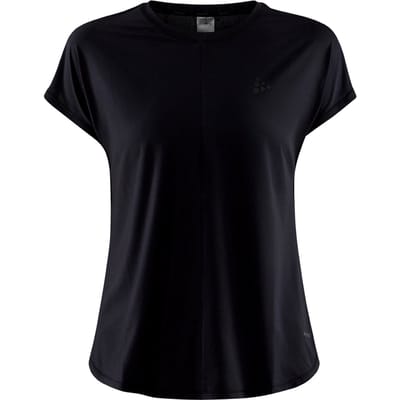 Craft Maat M Core Charge Rib Tee Dames - sportshirts - zwart - Vrouwen