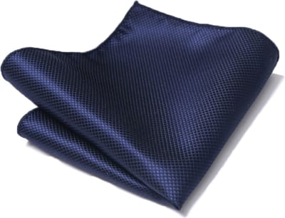 Pochet Zijde - Donkerblauw - Sorprese - pochette - heren - kleine ruit