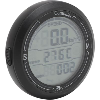 Fietssnelheidsmeter Odometer Multifunctionele Elektronische Snelheidstester Temperatuur Tijdweergave Cyclus gray