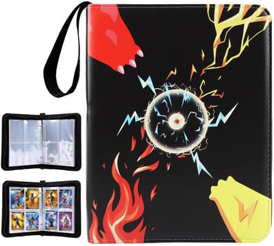 Dailygoods- Verzamelkaartenalbum Hoge Capaciteit - 400 Kaarten - 50 Pagina's - Waterdicht - Draagbaar - Ritssluiting - Kaartenbinder