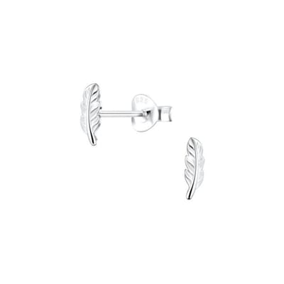 House of Jewels - Veer Oorbellen 925 Zilver - Feather Oorknoppen