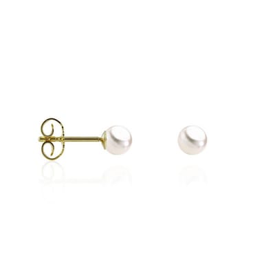Luna-Pearls - 311.1599 - Oorstekers - Dames - 585 Geelgoud - Zoetwatercultuurparel