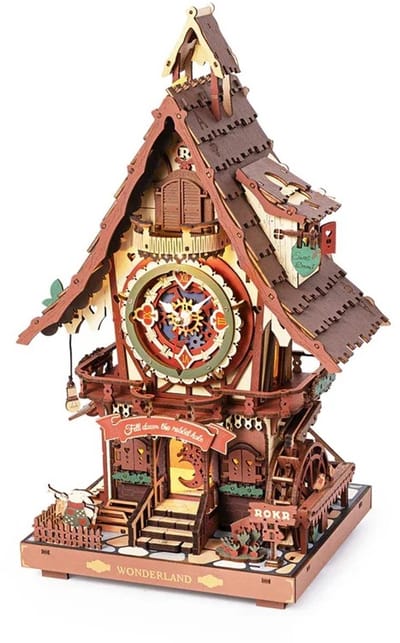 D&A Puzzel - Houten Puzzel - Volwassenen - Kinderen - Puzzel 3D - Koekoeksklok - Vogel - Vogelhuisje - 14+ Jaar - Bruin - Hout