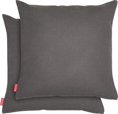 Blumtal Chenille Kussenslopen - Set van 2 - Zacht en met Blinde Rits - Kussenhoes 40 x 40, Antraciet