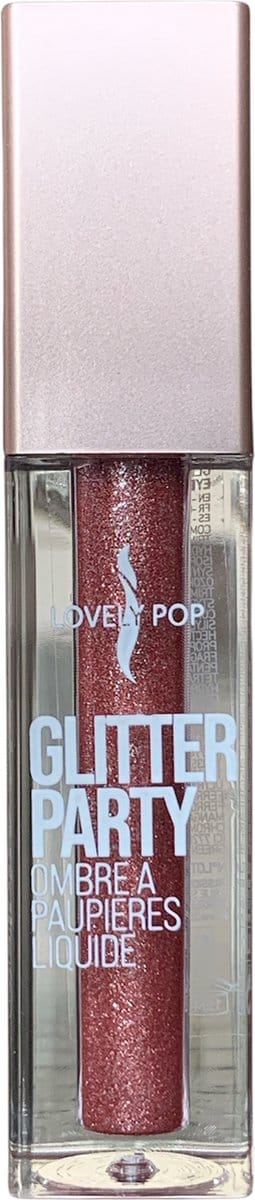 Lovely Pop Cosmetics - Glitter Party - Vloeibare Oogschaduw - Metallic - Glanzend - Glitter - Warm Roze - 07 Shooting Star