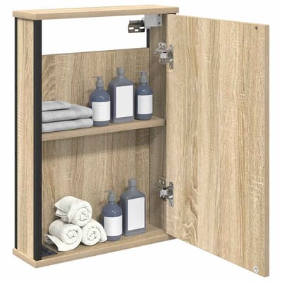 vidaXL - Spiegelkast - Sonoma - Eik - 42 - x - 12 - x - 60 - cm - Bewerkt - hout