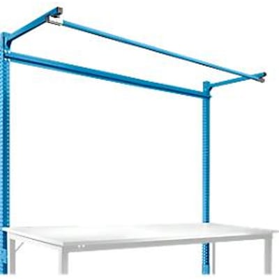 Opbouwframe met giek, Basistafel STANDAARD werktafel/werkbank UNIVERSAL/PROFI, 2000 mm, lichtblauw