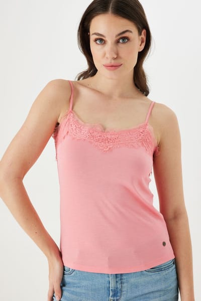 GARCIA Dames Top Roze Sleeveless