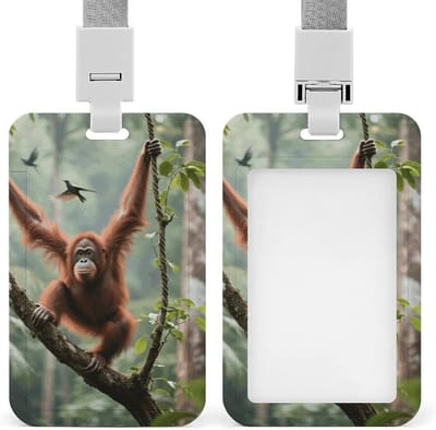 Badgehouder met Lanyard - Naamkaart Huls - Identificatie Tonen - Dubbelzijdig Schuifdeksel - 4 x 2.5 Inch - Wit