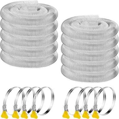 Stofzuigerslang Set - Afzuigslang PVC - Houtbewerking Werkplaats - Transparant Design - 2 stuks 102 cm - Transparant