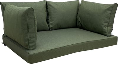 Madison - Loungekussen - Tuinkussen - Palletkussen - Rugkussen - Waterbestendig - 5-delig - 120 x 80cm - Manchester Groen