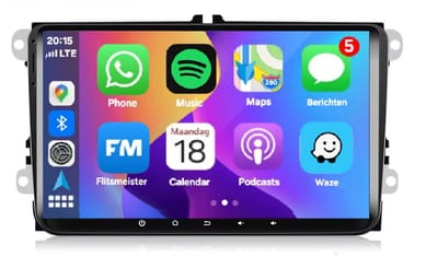 Autoradio 4/64GB met Carplay en Android Auto | Geschikt voor Scoda Rapid, Yeti, Octavia, Fabia, Roomster, Superb 2004-2017 | Autoradio met navigatie | 2004 2005 2006 2007 2008 2009 2010 2011 2012 2013 2014 2015 2016 2017| Rns mk5