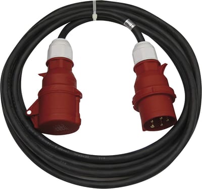 25 meter CEE verlengkabel 5-polig 16A 400V 3 fasen IP44