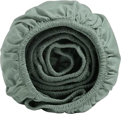 Yumeko kinderhoeslaken percal katoen jade groen 60x120x15 - Bio, eco & fairtrade
