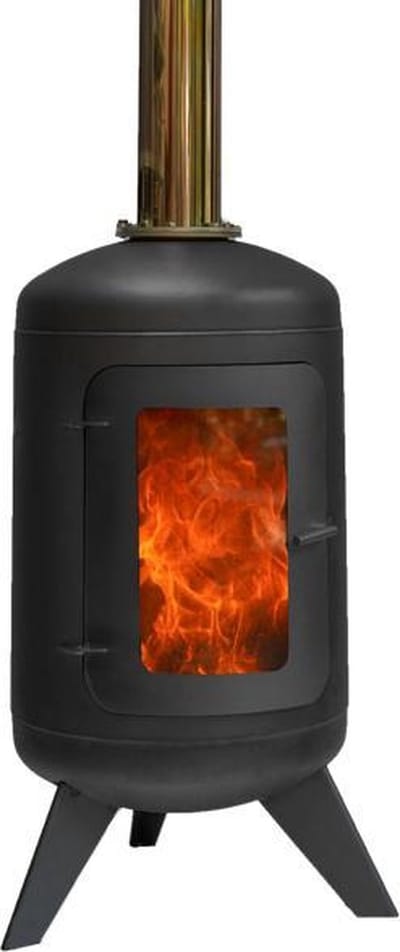 Stokem Tuinhaard - Terrashaard - Houtkachel - RVS - 42 x 233 cm - Black