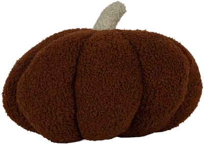 Clayre & Eef Decoratie Pompoen Ø 20x14 cm Bruin Polyester Herfst decoratie