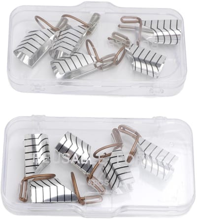 Dailygoods- Nagelverlengingsvormen 10 Stuks - Duurzame Metaalondersteuning - Lichtgewicht en Draagbaar - Veilig op Zijn Plaats - Kristalontwerp - Praktische Set - Nagelvormen