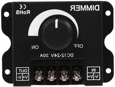 LED Strip Dimmer 12V-24V 30A - Handmatige Controle voor Verlichting, Dimbare LED Strips en Decoratieve Verlichting