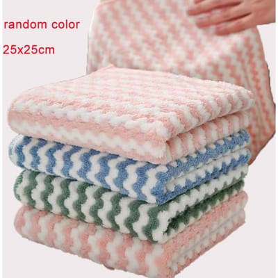 5/10 stuks Microvezel Keuken Vaatdoek Super Absorberende Reinigingsdoek Niet-Klevend Olie Afveegdoeken Huishoudelijke Reinigingshanddoeken Gereedschap 5pcs gray