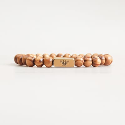 Ava&Imber Houten Armband voor Mannen Sand - Lichtbruine Houten Armband | Herenarmband van Hout | Hout Armband Mannen | Lichtbruine Armband Hout | Bruine Herenarmband | Cadeau Man | Armband in Cadeauverpakking Man | Cadeau voor Vriend | Cadeau Vader