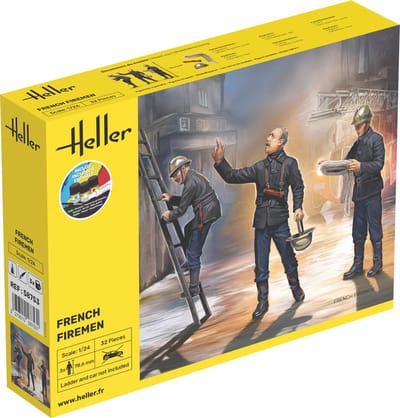 Heller Modelbouwpakket Diorama - 82753 Franse Brandweermannen voor Diorama - 3 Figuren - Starter Kit Plastic - 1:24 - Modelbouw