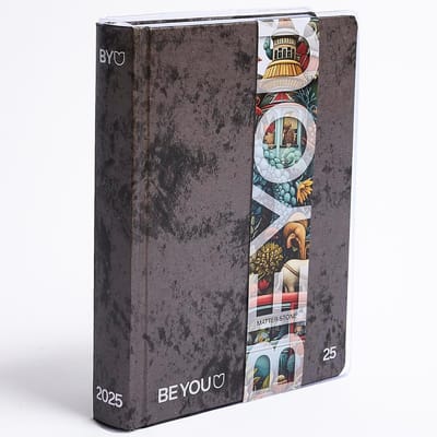 SnelShoppen - Schoolagenda 2024-2025, Kleine Kalender 12 Maanden, Easy-formaat 12,5 cm x 16,5 cm, Grijze Dagboek met Stickers en Bladwijzers, Perfect