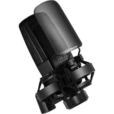 TAKSTAR TAK35 Professionele opnamemicrofoon Condensatorcardioïdemicrofoon met metalen windscherm Schokdemper zwart