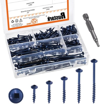 Complete Set van 251 Stuks Pocket Hole Schroeven met 5 Maten en Aandrijfbits voor DIY Meubels en Houtbewerking