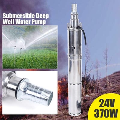 Dompelpomp - Waterpomp - Watercirculatie - Zonne-energie Aangedreven - 65m Hoogte - Zwart Zilver