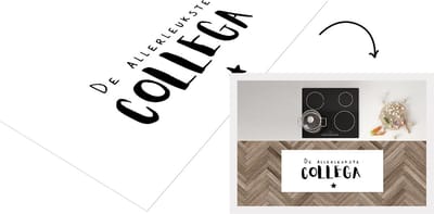 Keukenloper - Loper keuken - Collega - De allerleukste collega - Quotes - Spreuken - 120x50 cm - Keukenloper vinyl