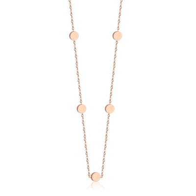 Cilla Jewels dames ketting Edelstaal Verguld Rose Muntjes