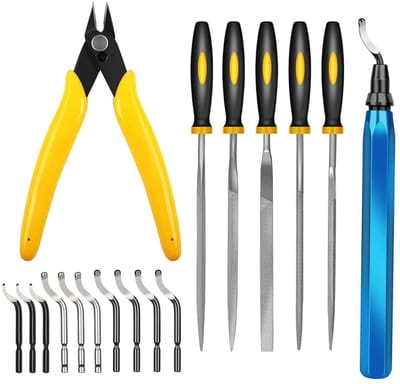 Ontbraamgereedschap Kit - Metaalbewerking Hulpmiddel - Precisie Afwerking - Gelegeerd Staal - 15 cm - Zilver