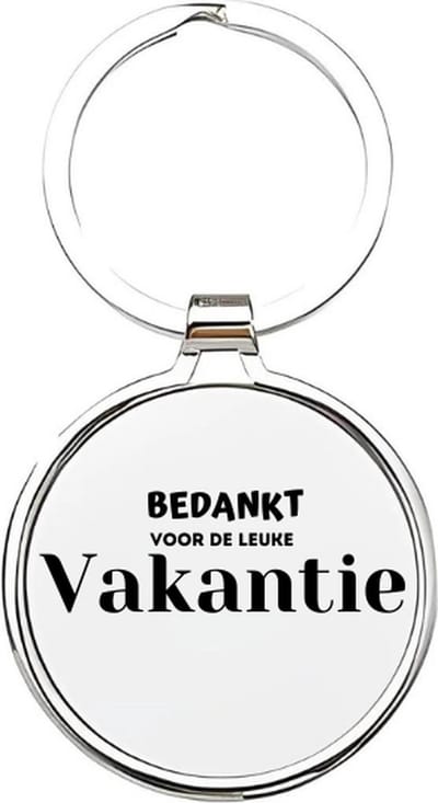 Akyol - bedankt voor de leuke vakantie Sleutelhanger - Vakantie - vakantievrienden - zomervakantie - leuke zomer - vrienden - bedankt voor de leuke tijd - bedankt - afscheid - afscheid nemen - cadeau voor het nemen van afscheid - 4 x 7,5 CM