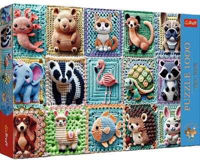 PUZZEL 1000 Trefl Premium Plus Gehaakte dieren 12093 - PUZZLE 1000 Trefl Premium Plus Szydełkowe zwierzątka 12093