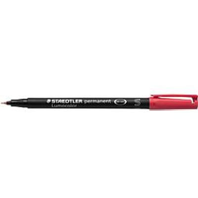 Viltstift Staedtler Lumocolor 313 permanent S rood - 10 stuks